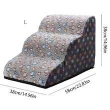 1件装弧形美观宠物楼梯，小型犬和老年犬适用，可作床坡道，圆形宠物楼梯 - 彩色 - 查看 13