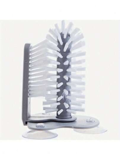 1pc Cup Pot Glass Cleaning Brush Suction Cup Basin Sink Wall Hanging Kitchen Tool