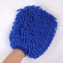1pc Random Color Chenille Car Wash Glove, Super Soft Double-Sided Microfiber, Car Cleaning Essential, Easy To Wash And Store, Reusable, High Cost-Performance