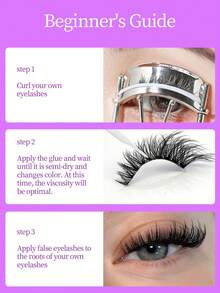 5 Pairs Fluffy Natural 8D Thick Soft Curly Convenient Wear False Eyelashes - Black - View 6