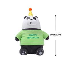 WE BARE BEAR 用这款可爱的 20 厘米 Bare Bears 毛绒玩具（冰熊、灰熊、熊猫）庆祝您孩子的生日吧！ - 彩色 - 查看 11