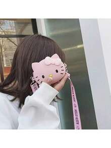 Sanrio 1个三丽鸥Hello Kitty胸包，Hello Kitty单肩包，Hello Kitty手提包，可爱简约斜挎包，生日礼物，Hello Kitty硅胶包，Hello Kitty零钱包，旅行包，时尚包，小巧斜挎包 - 彩色 - 查看 8