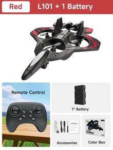 AXNEN L101 Remote Control Drone Toy, Glider/Fighter Plane Toy, Adjustable Speed, Headless Mode, Colorful Lights, Perfect Gift For Halloween And Christmas