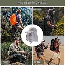OpenHIALBERTO Sombrero para el Sol Unisex, Sombrero de Pesca con proteccin UV con Velo y proteccin para el Cuello con mosquitera para Pesca, Senderismo, Camping, Playa y Safari - azul oscuro - Ver 8