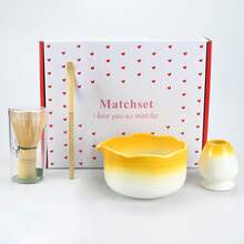 4pcs Japanese Ceramic Matcha Bowl Tea Set, Ideal For Christmas, Thanksgiving, Mother's Day Gifts, Matcha Green Tea Set - Multicolor - View 12