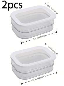 Refrigerator Food Storage Containers For Cooked Meats, Bacon, And Luncheon Meat. These Stackable Three-Tier Food Storage Containers With Lids Are Suitable For Storing Cold Cuts, Salami, Cooked Foods, And Preparing Meals - Multicolor - View 16