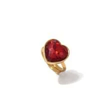 1pc Multi-Color Sparkling Heart Zirconia Stainless Steel Gold Adjustable Ring, Suitable For Girls' Everyday Wear And Parties, Exquisite And Simple Jewelry Gift. - Gold - View 20