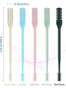 6-In-1 Nose Hair Trimmer Set, Includes Storage Case, Double-Sided Nose Hair Trimmer, Portable 360° Rotating Manual Nose Hair Trimmer, Stainless Steel Double-Sided Nose Hair Scissors, Manual Round Nose Hair Trimmer, Dual-Head Nose Hair Trimmer, Manual Cleaning Nose Hair Trimmer, Small Scraper, Unisex, Colorful - Multicolor - View 9