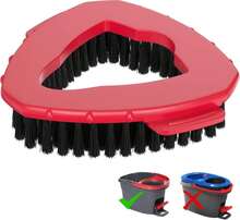 Aifacay 1 Pack Scrub Brush Replacement Head Compatible With O-Cedar EasyWring 1-Tank Spin Mop, Hard-Bristle Triangular Scrubber Brush For Shower Floors, Bathroom, Tile, Kitchen &Amp; Wall Cleaning - ColorF - 查看 1