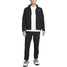 Nike Dri-Fit Logo 印花休闲宽松速干针织运动裤，男款，黑色 - 黑色 - 查看 4