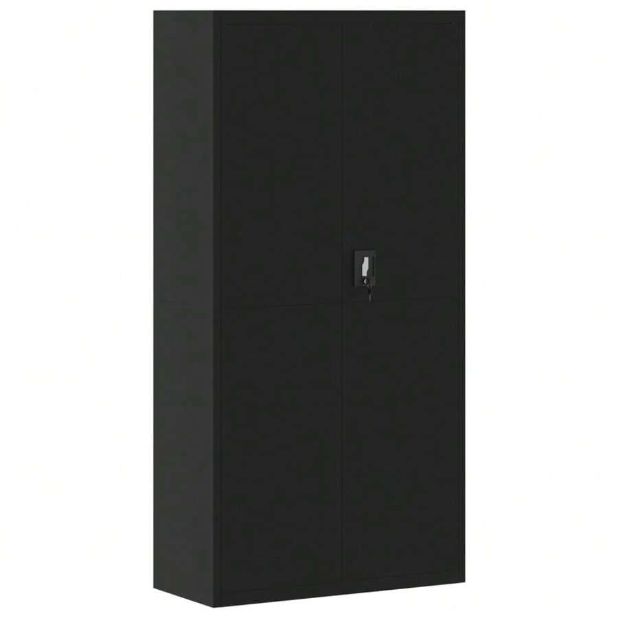 vidaXL Classeur negro 90x40x180 cm acier - Negro - Ver 1