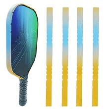 4pcs Gradient Color Pickleball Paddle Edge Guard Tape, PU Material, 23mm Wide, No Wrinkle, Suitable For 13mm/16mm Thick Paddles
