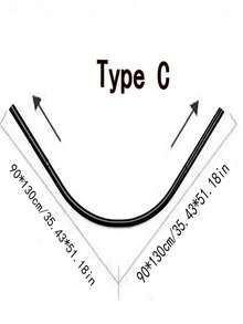 1根可调节不锈钢L型浴帘杆，无需钻孔即可安装，适用于浴室、浴缸、服装店等场所，经久耐用且时尚的浴室配件 - 彩色 - 查看 10