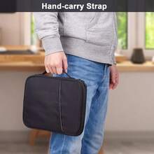 1pc Polyester Material Portable Tablet Sleeve Bag With Handle, Fits 8-11 Inch/13 Inch Tablets - Black - View 7
