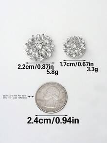 1/2/4 piezas Cubiertas de botón de cristal de imitación para mujeres, cubiertas de botón de cristal, cubiertas de botón desmontables con clip, botones de fantasía de cristal para ropa, broches de botón con alicates para vestido, traje, camisa, accesorios, color plomo - Multicolor - Ver 4