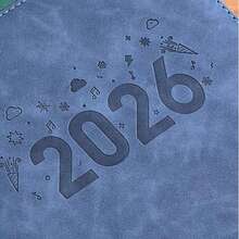 A5 Notebook, 400 Pages, Soft Faux Leather Cover, Thick , High Capacity, Suitable For Study, Office Notes And Daily Records - Multicolor - View 6