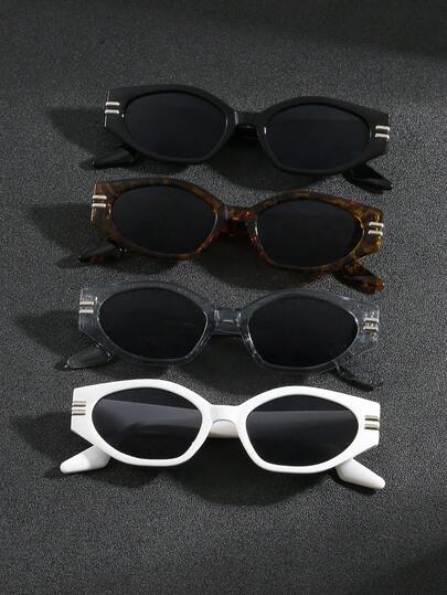 1 pieza Gafas ovaladas de plástico para hombres, estilo clásico de negocios/formal, adecuadas para ir al trabajo, negocios y atuendos casuales, ideales para vacaciones de verano en la playa y viajes al aire libre.