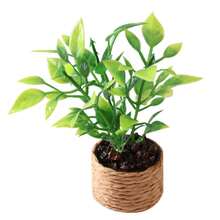Artificial Mini Green Plant Decor, Mini Potted Plant, Mini Model, Dollhouse Accessories, Miniature Model, Decorative Dollhouse Arrangement, Miniature Scene, Essential For Handmade Enthusiasts And Model Players - Suitable For: Holiday Decoration - Christmas/Halloween/Easter - Applicable To: Office Desk, Home Living Room, Study Window Sill, Front Desk Display - Green - View 11