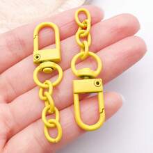 5/10/20/30件彩色喷漆钥匙扣套装，包含金属门钩和四节钥匙尾链。适用于手工DIY工艺套装、吊坠制作以及钥匙圈、钥匙链、弹簧扣和挂钩等配件。 - 鑰匙扣 - 查看 24