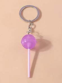 1 móc khóa kẹo mút bằng nhựa hình tròn, móc khóa kim loại hình kẹo mút hoạt hình màu sắc kẹo mút, móc khóa kẹo mút bằng nhựa hình thức ăn thực tế, móc khóa tự làm, mặt dây chuyền túi xách, phụ kiện tự làm, chủ đề trường học dễ thương Kawaii - Nhiều màu - Xem 17