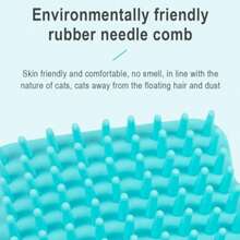 Rascador de esquina para gatos, cepillo autolimpiador, peine de masaje de silicona para gatos que elimina el pelo suelto, correa para pata de mesa, herramienta de aseo para mascotas - Multicolor - Ver 4