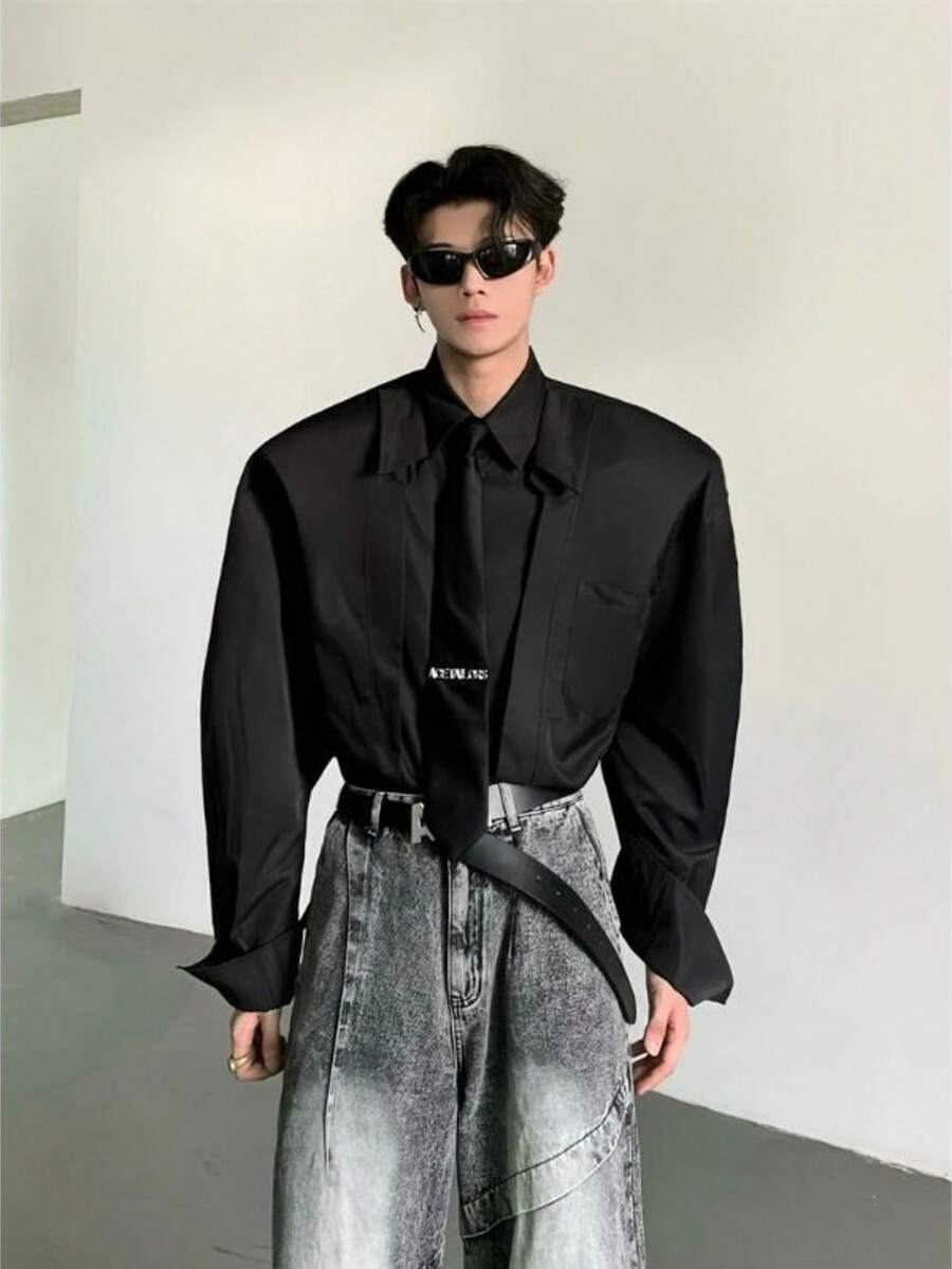 Men Shirts - Black - View 1