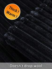 1pc Thick Flannel Solid Color Sofa Cushion, Style Pet-Friendly Anti-Dirty Anti-Slip Sofa Cover, Autumn/Winter Anti-Scratch Sofa Protector Suitable For L-Shaped Combination Sofa And 1/2/3/4 Seat Sofa (1 Piece Sell) - Black - View 11