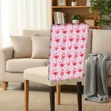 2/4/6pcs Heart Pattern Linen Chair Covers, Suitable For Home Decor, Living Room, Dining Room, Garden, Hotel, Party, Washable Polyester Material, Chair Seat Cushion Covers - Multicolor - View 7