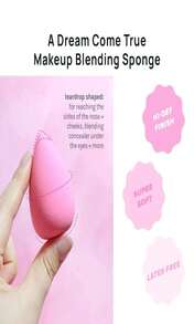 AOA Studio Collection Makeup Sponge Set Latex Free And High-Definition Set Of 6 Makeup Wonder Blender For Powder Cream And Liquid, Super Soft Wonder Beauty Cosmetic - trắng - Xem 4