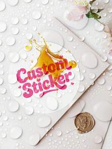 1-240张个性化标签 - 可定制任意设计、图片、Logo、文字的贴纸，防水PVC材质，适用于毕业、婚礼、生日等场合，可设计您自己的贴纸，装饰精美，复古独特，是送给男士、女士、父母、孩子、朋友、家人、祖父母、同学、老师、学生、同事、客户的理想礼物，也适合节日、返校季、公司活动和日常送礼。