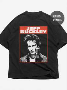 Jeff Buckley T-Shirt - Rock Music Shirt - Lover, You Should've Come Over - Last Goodbye - Jeff Buckl - 黑色 - 查看 1