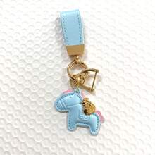 Luxury Horse-Shaped Keychain - Lucky Charm For The Year Of The Horse 2026, High-Quality Leather Couple Car Key Chain, And Adorable Cartoon Clothing Bag Pendant, Ideal As New Year Gifts, Perfect Choice For Car Keys