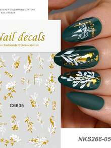 1Pc Nail Art Stickers Abstract Marble Pattern Lines 5D Adhesive Sliders DIY Nails Polish Manicure Sticker Decals - Multicolor - View 16