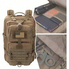 Ba lô chiến thuật 50L/30L dành cho nam, ba lô 50L chắc chắn hơn, ba lô quân đội cỡ lớn có hệ thống MOLLE, ba lô thoát hiểm, ba lô chiến thuật cao cấp dành cho quân đội, ba lô thoát hiểm 3 ngày có hệ thống MOLLE, ba lô siêu bền dành cho nam, thích hợp cho các hoạt động ngoài trời, leo núi, cắm trại, du lịch. - Nhiều màu - Xem 5