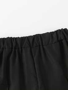 Set de 2 piezas: Camisa polo con estampado de letras + Pantalones, conjunto informal de verano para niños - Multicolor - Ver 8