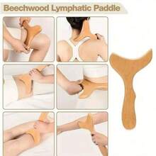 木制鱼尾按摩器，全身肌肉按摩，多功能，适用于不同身体部位，适合家庭使用，有大号和小号两种尺寸可选 - 彩色 - 查看 2