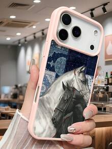 Elegance Black White Dual Horses Portrait Background Unique Luxury Equine Art Magnetic Phone Case, Vintage Pattern Gift Classic Contrast Accessory,Horse Year Gifts For Friends,Compatible With Iphone 17 Pro Max 17pro 17Air 17 16 15 14 13 12 11 X XS XSMAX Plus Pro ProMax S25Ultra S25 S24 S23FE S22 Plus FE Case - 黑色 - 查看 11