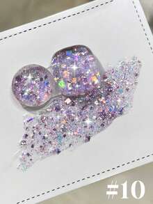 Miss Leia 1-12 15ml 春夏海王星闪粉凝胶指甲油 - 提亮肤色，百搭色彩，高密度水钻指甲油，多种颜色，透明凝胶底油，新手友好，UV/LED固化，可浸泡用于半永久化妆，适用于沙龙/美容院套装、DIY、居家、节日礼物、美甲艺术 - 彩色 - 查看 17