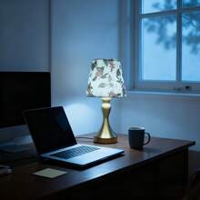 Đèn bàn LED vải sáng tạo, chạy bằng nguồn USB - Đèn chiếu sáng phòng, đế kim loại, chao đèn vải màu đào, 3 màu có thể điều chỉnh, đèn trang trí trong nhà, thích hợp cho phòng ngủ, phòng khách, văn phòng, v.v. - Vàng - Xem 11