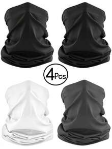 4 件装夏季防紫外线降温颈套拉法帽鳄鱼面罩，防紫外线透气面罩颈部遮盖物，男女通用，防晒降温围巾鳄鱼面罩，男女通用，防晒防风面罩