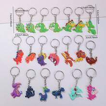 Bộ 6 móc khóa hình khủng long các loại, móc khóa khủng long dễ thương, thích hợp làm phần thưởng trong lớp học, quà tặng học sinh, quà tặng ngày lễ, quà tặng tiệc tùng, trang trí ba lô, nội thất xe hơi, quà tặng nhỏ. - Nhiều màu - Xem 4