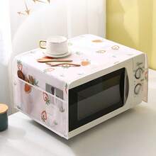 1pc Minimalist Microwave Dust Cover, Waterproof, Oil-Proof, Dustproof, Home Oven Cover, Household Appliance Protective Cover