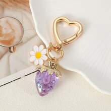 向日葵、草莓、心形钥匙扣、DIY饰品、项链、包包、吊坠和配饰 - 彩色 - 查看 13