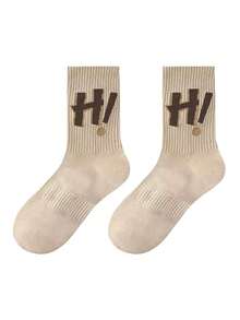 1双装，10双装，男款，女款，黑色，白色，篮球袜，运动袜，跑步袜，时尚，创新纯色情侣袜，夏季，防臭袜，休闲中筒袜，春秋四季通用袜，舒适，吸汗，青少年，学生，日常袜 - 彩色 - 查看 17