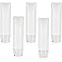 5 Pcs Travel Size Bottles 1 Oz Refillable Toothpaste Tubes Travel Toothpaste Container Travel Squeeze Bottle Lotion Bottles Portable Leak Proof Containers - Initial - View 1