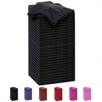 超细纤维洗脸巾/毛巾，10/20/30条装，12英寸 x 12英寸，高吸水性柔软面巾/洗脸巾，适用于浴室、健身房、酒店和水疗中心，速干多用途清洁布，多种颜色和尺寸可选