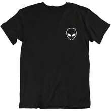Camiseta de regalo de cumpleaños divertido OVNI alienígena para hombres y mujeres, gráfica personalizada, impresa, camisetas de verano para hombres y mujeres - Negro - Ver 1