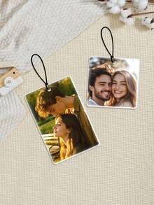 1-4 buc Pandantiv acrilic personalizat - Decorațiune personalizată pentru oglinda retrovizoare auto cu fotografie, Ornament acrilic dreptunghiular suspendat cu frânghie neagră, Decor auto interior și exterior, Cadou acrilic colorat de înaltă calitate pentru cupluri, Perfect pentru iubit, iubită, îndrăgostiți, familie, prieteni, Ideal pentru Ziua Îndrăgostiților, Zi de naștere, Aniversare, Logodnă, Comemorare nuntă - Multicolor - Vizualizare 6