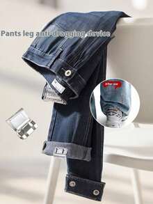 4pcs Magnetic Pant Leg Clips - Adjustable Waist & Cuff Clips For Pants & T-Shirts, Seamless Pant Leg Shortener With Detachable Cuffs, Suitable For Travel And Daily Use - Multicolor - View 10