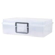 Transparent 4\ X 6\ Photo Organizers And Photo Storage Box With Handle, 16 Inner Photo Cases, Portable Picture Organizers & Photo Storage Containers (Clear-Silver Handle) - Clear-silverHandle - View 5